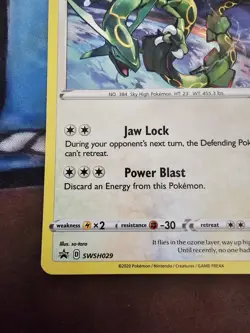 Rayquaza SWSH029 SWSH: Sword & Shield Promo Cards Holo Bleed Swirl NM - Image 4