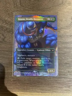 Venom Deadly Devourer 0022 R Foil Borderless Spider-Man Magic The Gathering - Image 1