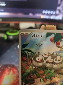 Pokemon TCG Starly Scarlet & Violet Base Set HoloCard 221/198 NM - Image 2