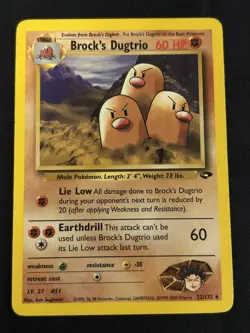 Brock's Dugtrio 22/132 Gym Challenge Regular MP Pokemon TCG - Image 1