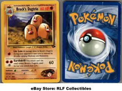 2000 Pokemon, Gym Challenge, #22/132 Brock's Dugtrio, Rare (b) - Image 1