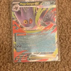 Pokemon Mega Gengar EX 056/094 Full Art Holo Card HP 350 Attack 330 - Image 1