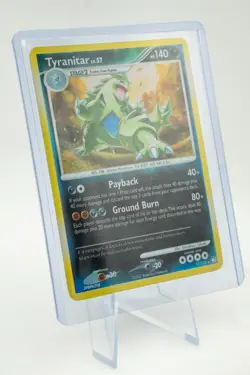 Pokemon Tyranitar 17/123 Mysterious Treasures Reverse Holo LP WOTC Era - Image 5