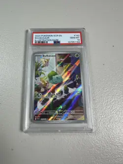 Pokemon Bulbasaur Stellar Crown Illustration Rare Card 143/142 PSA 10 - Image 1