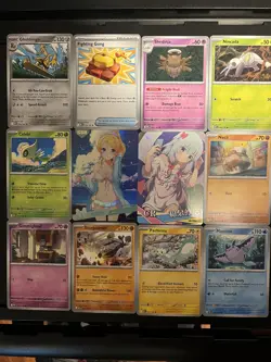 10 Pokemon Cards and 2 Sexy Anime Waifu Cards - Image 1