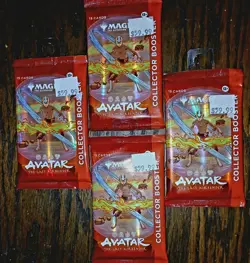 4 MTG Magic The Gathering Avatar The Last Airbender Collector Booster Packs New - Image 1