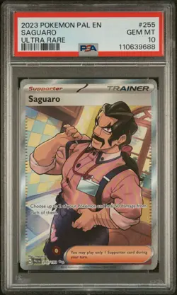 PSA 10 GEM Mint Saguaro 255/193 Ultra Rare Full Art - Pokemon PAL SV02 - Image 1