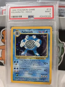 1999 Pokemon Game Poliwrath Holo #13 PSA 9 - Image 1
