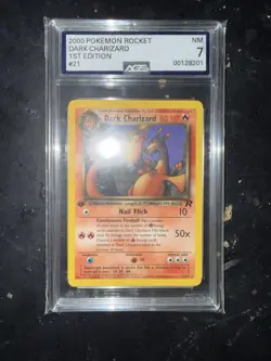 2000 Pokemon Rocket DARK CHARIZARD #21 PSA 9 1st Edition! - Image 1