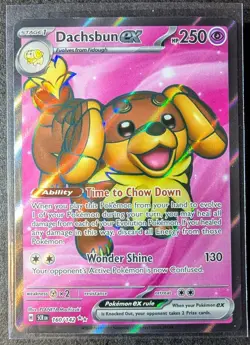 Pokemon - Dachsbun ex 160/142 Sv07: Stellar Crown Holo -NM- - Image 1