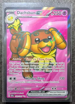 Pokemon - Dachsbun ex 160/142 Sv07: Stellar Crown Holo -NM- - Image 3