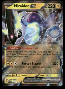 Miraidon ex SV01: Scarlet & Violet Base Set 081/198 Pokemon Card - Image 1