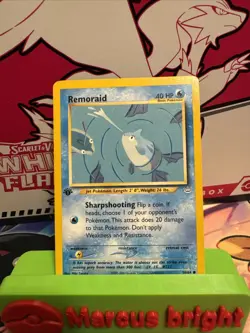 1st Edition Remoraid 50/64 Neo Revelation Pokemon Card WOTC (MP) - Image 1