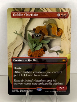 MTG Goblin Chieftain (Borderless) - Special Guests Lorwyn Eclipsed Mythic Rare - Image 1