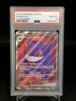 Pokemon PSA 10 - 2024 Gengar ex 193/162 SV05: Temporal Forces Holo - Image 1