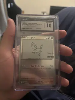 CGC 10 Eevee Yu Nagaba x PCG Campaign 062/SV-P Promo Pokemon Card 2023 GEM MINT - Image 1