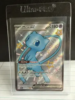 Pokemon TCG Mew EX 216/091 Paldean Fates Full Art Shiny Ultra Rare - Image 1