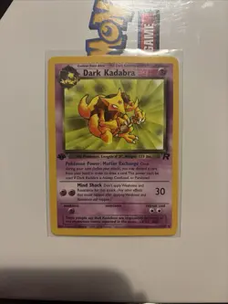 Dark Kadabra 1st Edition Team Rocket 39/82 WOTC Vintage Pokemon - Image 1