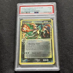 Pokemon Gold Star Charizard Holo EX Dragon Frontiers 100/101 PSA Ultra Rare - Image 1