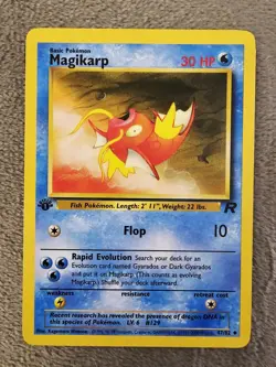 Pokemon Card Team Rocket Magikarp 1st Edition Rare 47/82 NM - Image 1