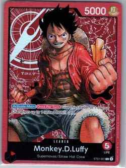 Monkey.D.Luffy ST01-001 English Leader - One Piece Card - NM - Image 1