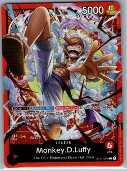 Monkey.D.Luffy ST21-001 English Starter Deck EX: Gear 5 - One Piece Card - NM - Image 1