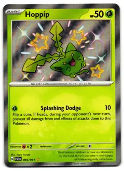Hoppip 096/091 - Shiny Holo Rare Paldean Fates Pokemon TCG 2024 Holo - NM Card - Image 1