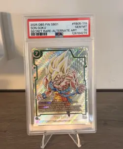 Dragon Ball Super Card Game Son Goku Secret Rare Alt Art FB05-119 PSA 10 - Image 1