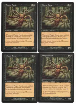 Magic The Gathering MTG Cards: Plague Fiend Prophecy Playset (x4) PLUS BONUS! NM - Image 1