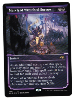 Magic the Gathering MTG Card March of Wretched Sorrow #211 Showcase NEO Rare! NM - Image 1