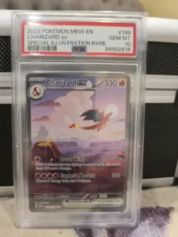 2023 POKEMON MEW EN-151 SPECIAL ILLUSTRATION RARE #199 CHARIZARD EX PSA 10 - Image 1