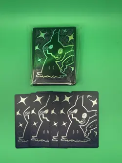 Shiny Mimikyu - Paldean Fates - Pokemon TCG Sleeves - 65Ct & Deck Divider- NEW - Image 1