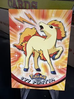 Pokemon TCG - Topps TV Animation Edition - #77 Ponyta Near Mint Non Holo - Image 1