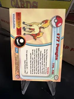 Pokemon TCG - Topps TV Animation Edition - #77 Ponyta Near Mint Non Holo - Image 2