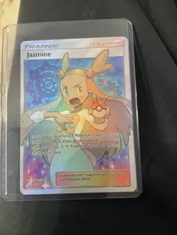 Pokemon Jasmine Holo Ultra Rare TCG Card Sun & Moon Team Up 177/181 - Image 1