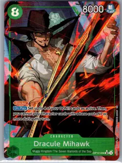 Dracule Mihawk Alt Art OP12-030 English Legacy of Master - One Piece Card - NM - Image 1