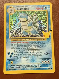 Pokemon TCG Blastoise 2/102 Celebrations Classic Collection Holo Rare Card - Image 1