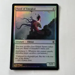 MTG Foil 1X Hand of Emrakul X1 Rise of the Eldrazi Magic - Played - Image 1