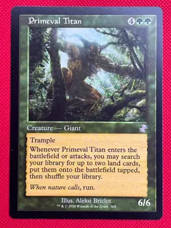 MTG 1X Primeval Titan X1 (Retro Frame) Timespiral Remastered Magic - NM/MT - Image 1