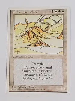 MTG Elder Land Wurm (4th Edition/White/R) - BGM - Image 1