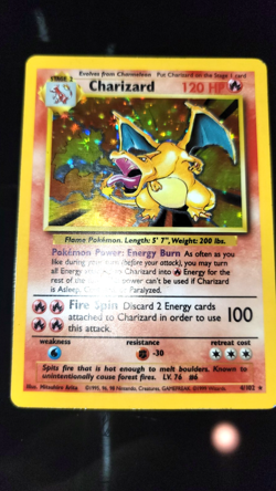 1999 Pokemon Base Set Charizard 4/102 - Holo Rare - Moderate Play (MP) - Image 4