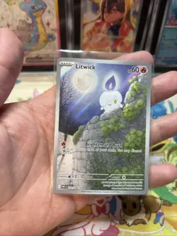 Pokemon Litwick 101/086 White Flare Illustration Rare Light Play - Image 1