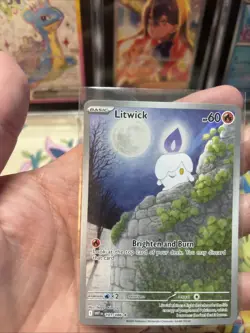 Pokemon Litwick 101/086 White Flare Illustration Rare Light Play - Image 2