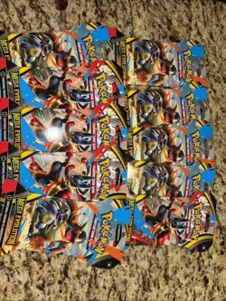 Pokemon Trading Cards Single Mega Evolution Packs Lot Of Ten (A-12) - Image 1