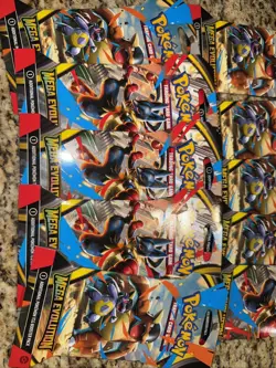 Pokemon Trading Cards Single Mega Evolution Packs Lot Of Ten (A-12) - Image 2