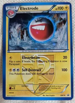Pokemon Electrode Black And White Promo Team Plasma - Image 1