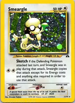 Smeargle 30/75 Rare Neo Discovery Pokemon LP - Image 1