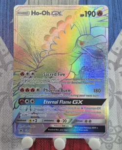 Ho-Oh GX - SM80 SECRET RAINBOW HYPER FULL ART RARE Promo Pokemon NM - Image 1
