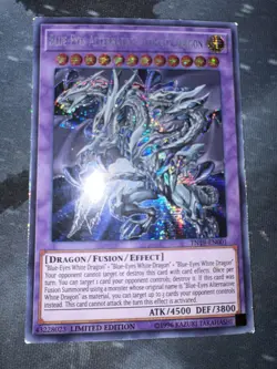 Yugioh Blue Eyes Alternative Ultimate Dragon TN19 Prismatic Secret Card PLAYED - Image 2