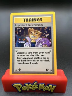 Imposter Oak’s Revenge 1st Edition Team Rocket 76/82 Vintage Pokemon Card NM - Image 1